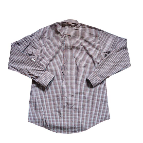 Onward Reserve Mens Preppy Plaid Button Down Shirt XL Blue Orange Tailored Fit - Picture 4 of 8